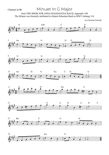 Minuet In G Major