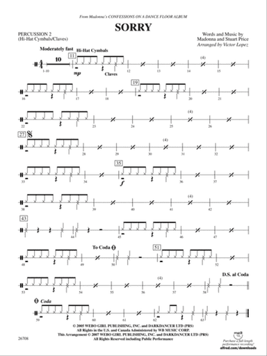 Sorry: 2nd Percussion