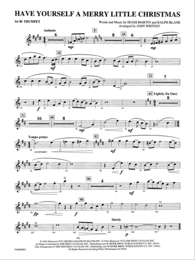 Have Yourself a Merry Little Christmas: 1st B-flat Trumpet