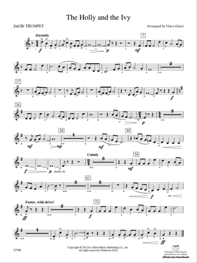 The Holly and the Ivy: 2nd B-flat Trumpet