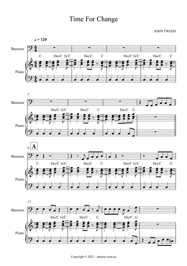 Time For Change for Bassoon and Piano