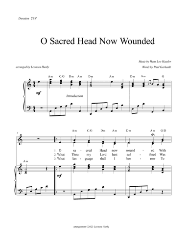 O Sacred Head Now Wounded