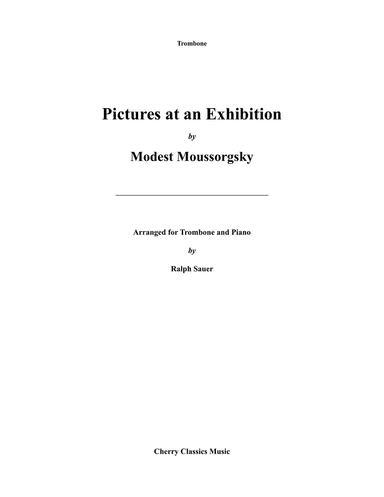 Pictures At An Exhibition for Trombone and Piano