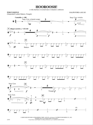 Hooroosh!: 2nd Percussion