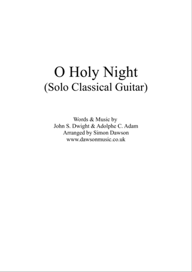 O Holy Night - Solo Classical Guitar
