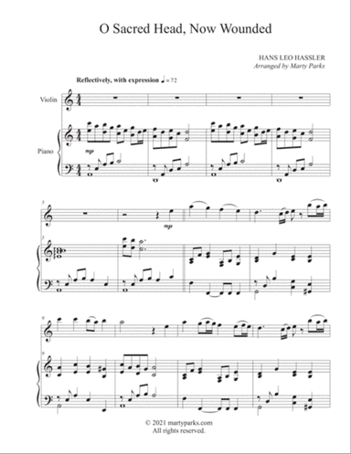 O Sacred Head, Now Wounded (Violin-Piano)