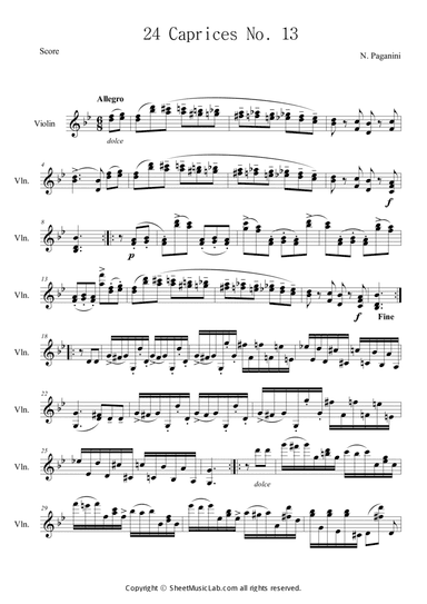 N. Paganini : Caprice No.13