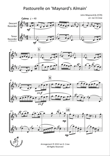 Pastourelle on 'Maynard's Almain'