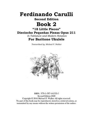 Ferdinando Carulli Second Edition Book 2 "18 Little Pieces" Dieciocho Pequeñas Piezas Opus 211 In T