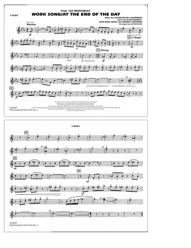 Work Song/At the End of the Day (Les Misérables) (arr. Jay Bocook) - F Horn