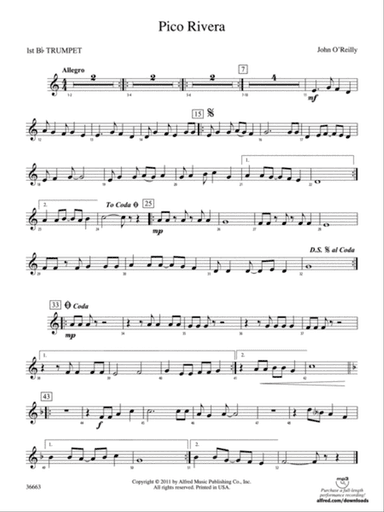 Pico Rivera: 1st B-flat Trumpet