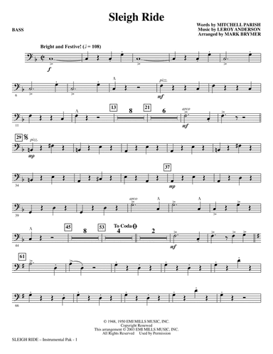 Sleigh Ride (arr. Mark Brymer) - Bass