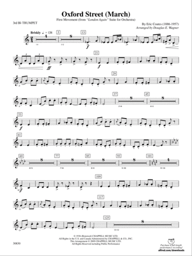 Oxford Street (March): 3rd B-flat Trumpet