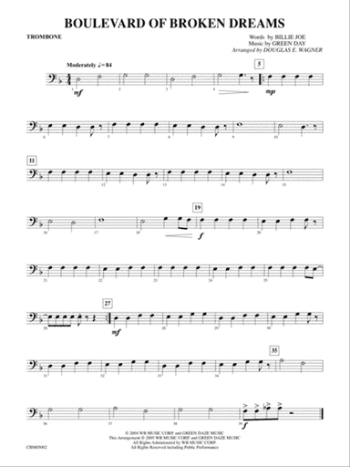 Boulevard of Broken Dreams: 1st Trombone
