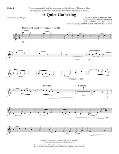 From Silence To Song - Violin 1