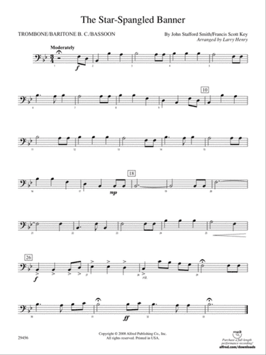 The Star-Spangled Banner: 1st Trombone