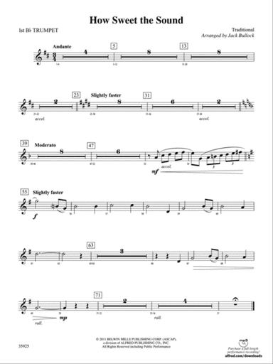 How Sweet the Sound: 1st B-flat Trumpet