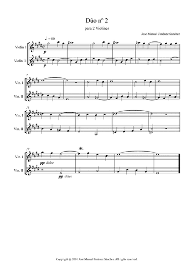 Dúos nº2 y nº3 para 2 violines