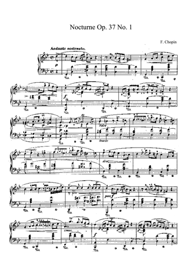 Chopin Nocturne Op. 37 No. 1 in G Minor