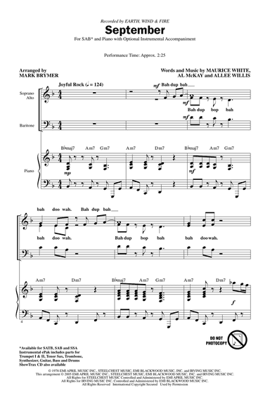 September (arr. Mark Brymer)