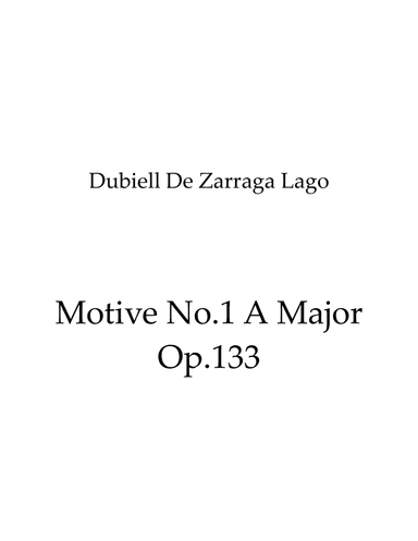 Motive No.1 Op.133