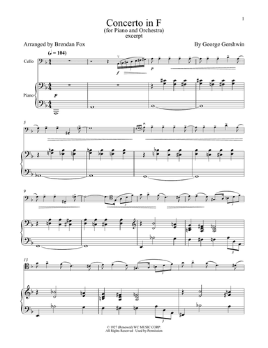 Concerto In F (For Piano & Orchestra) (excerpt)