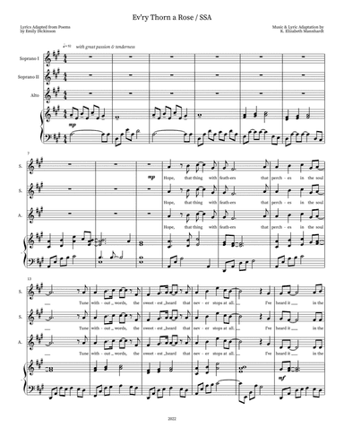 Ev'ry Thorn a Rose / SSA