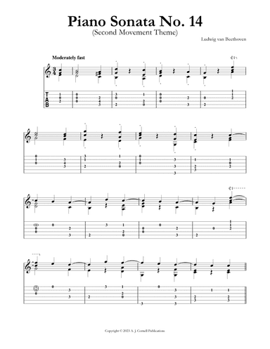 Piano Sonata No. 14 (Second Movement Theme)