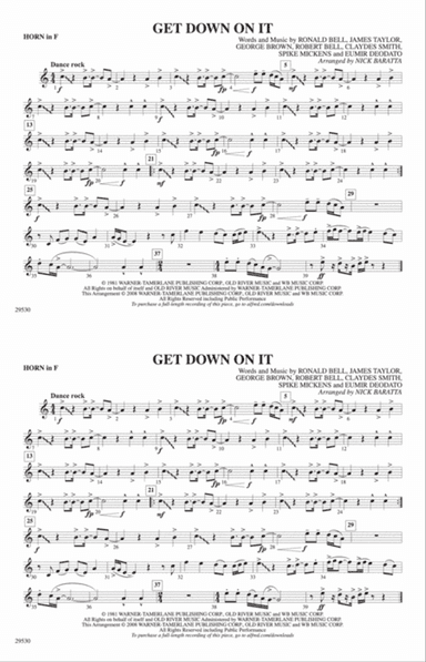 Get Down on It: 1st F Horn