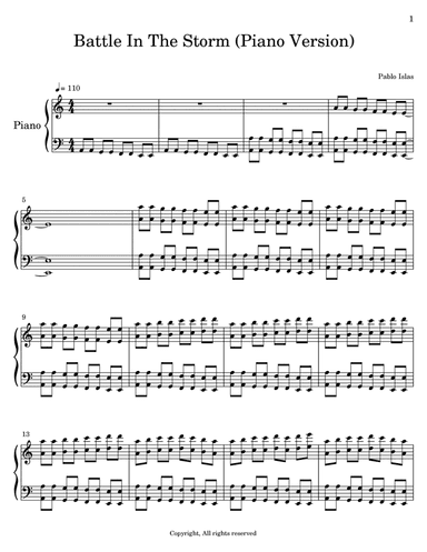 Battle In The Storm (Piano Version)
