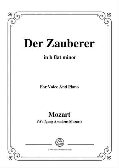 Mozart-Der zauberer,in b flat minor,for Voice and Piano
