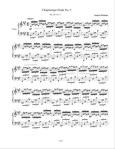 Chopinesque Etude No. 5 in A