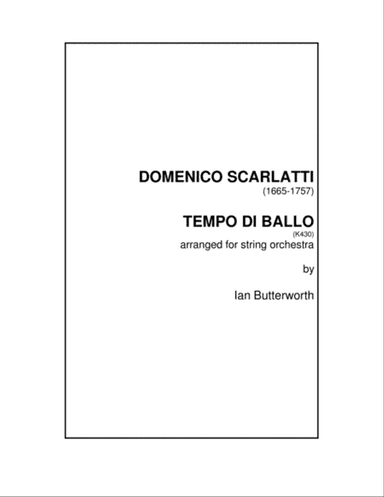 D.SCARLATTI Tempo di Ballo (Sonata K430) for string orchestra