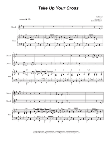 Take Up Your Cross (Duet for C-Instruments)