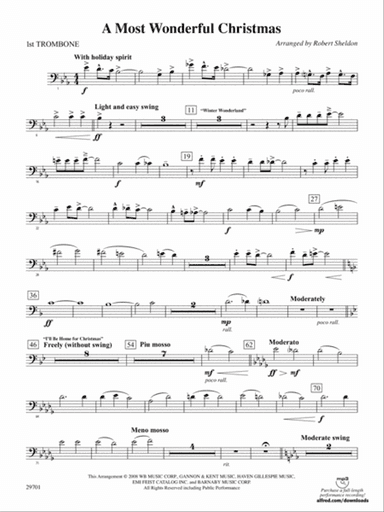 A Most Wonderful Christmas: 1st Trombone