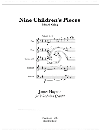 Nine Children's Pieces for Woodwind Quintet
