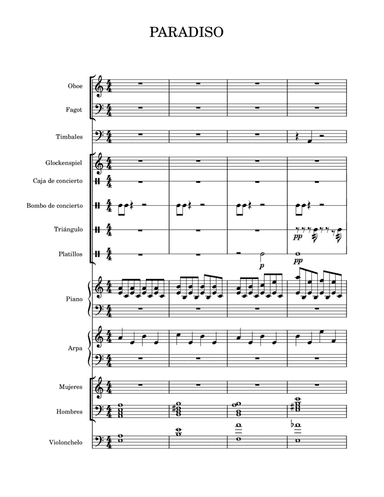 Paradise intro - Score Only