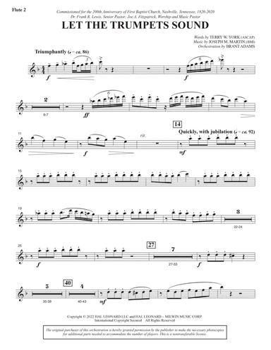 Let The Trumpets Sound - Flute 2