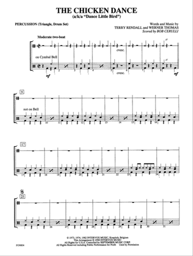 The Chicken Dance: 1st Percussion
