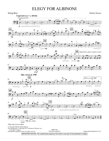 Elegy For Albinoni - String Bass