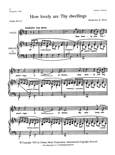 How Lovely Are Thy Dwellings (Downloadable)