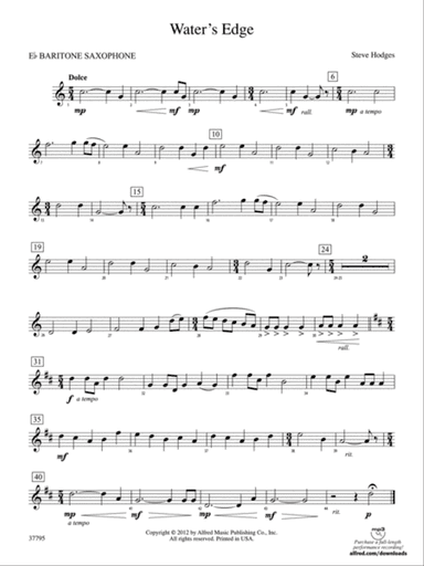 Water's Edge: E-flat Baritone Saxophone