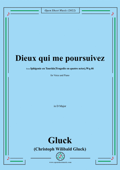 Gluck-Dieux qui me poursuivez,from 'Iphigénie en Tauride'(Tragedie en quatre actes)