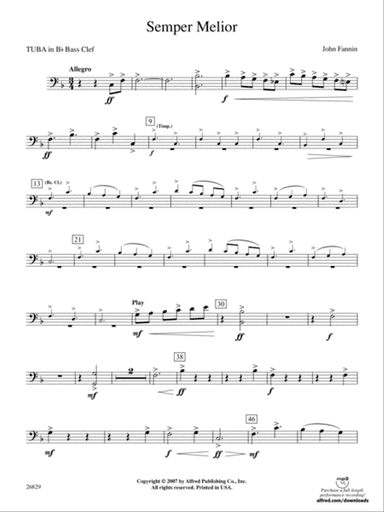 Semper Melior: (wp) B-flat Tuba B.C.