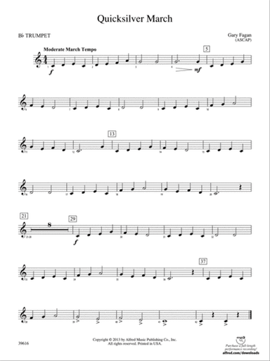 Quicksilver March: 1st B-flat Trumpet