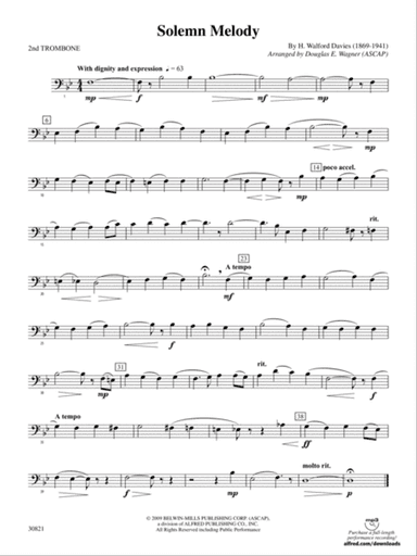 Solemn Melody: 2nd Trombone
