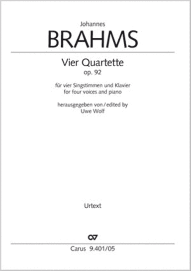 Brahms: Four Quartets op. 92