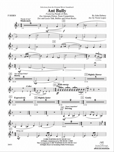 The Ant Bully: 1st F Horn