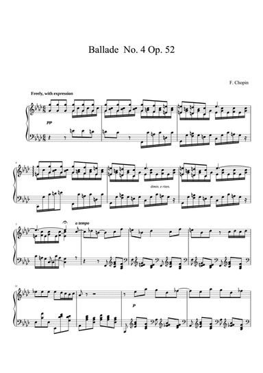 Chopin Ballade No. 4 Op. 52 in F Minor