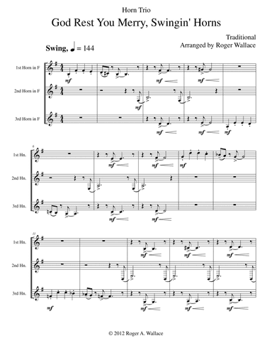 God Rest You Merry, Gentlemen (Horn Trio)